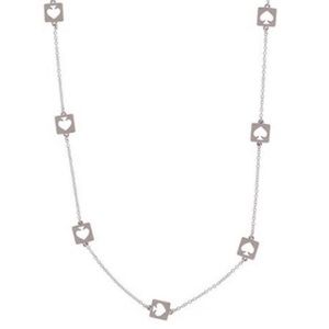 Kate Space Logo Hole Punch Silver Necklace